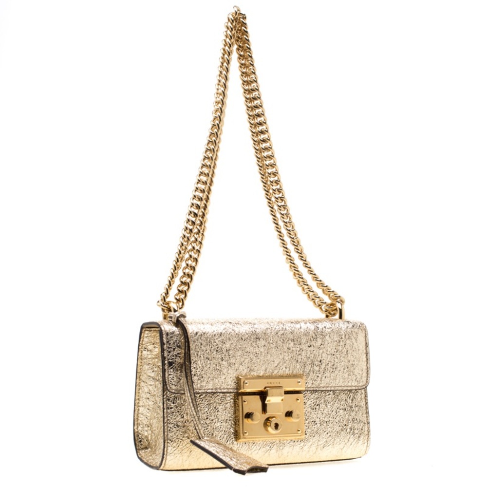 Gucci Padlock Small Metallic Shoulder Bag